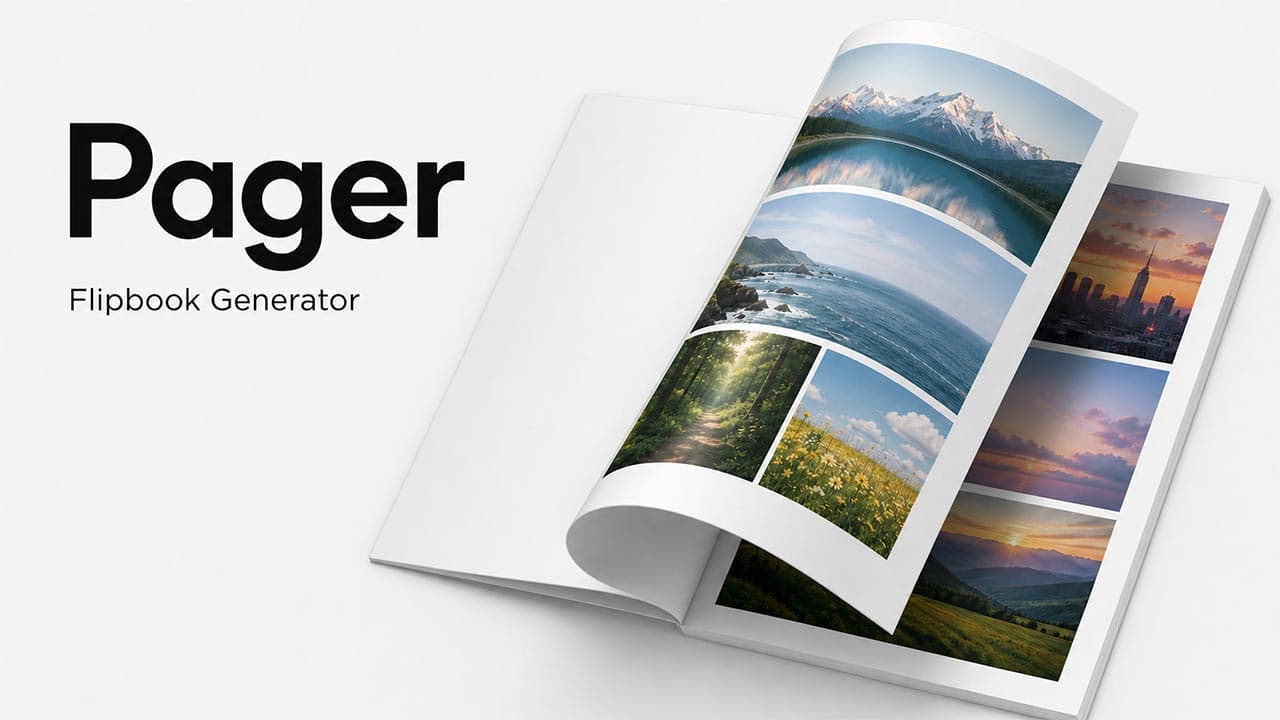 Pager — 画像から3D本のページめくり動画を作る